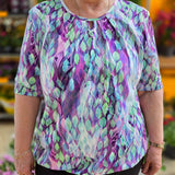 Blouson korte mouw met elastiek - Lila Tessa