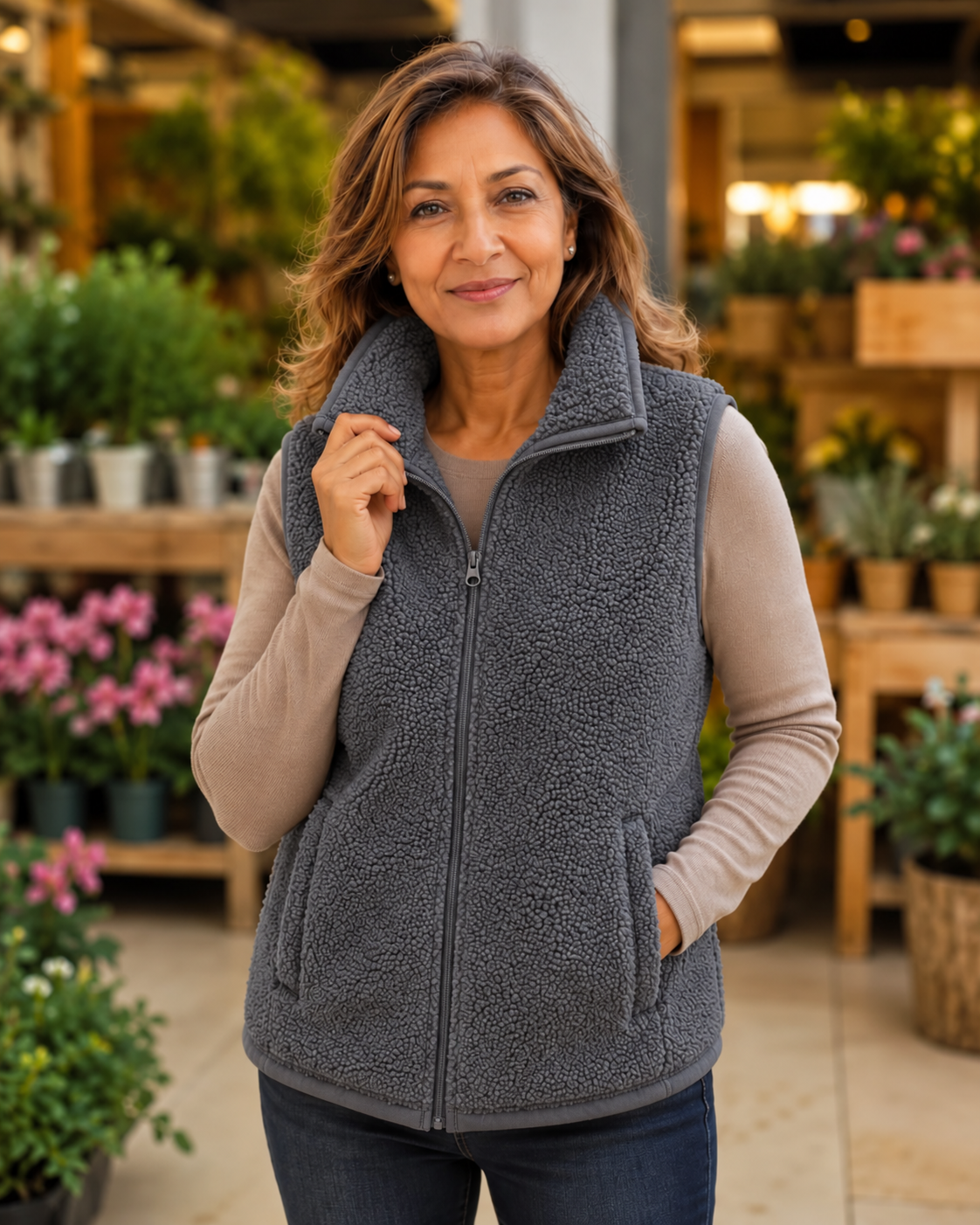 Gilet/Bodywarmer kraag - MXO teddy stof | 3 kleuren