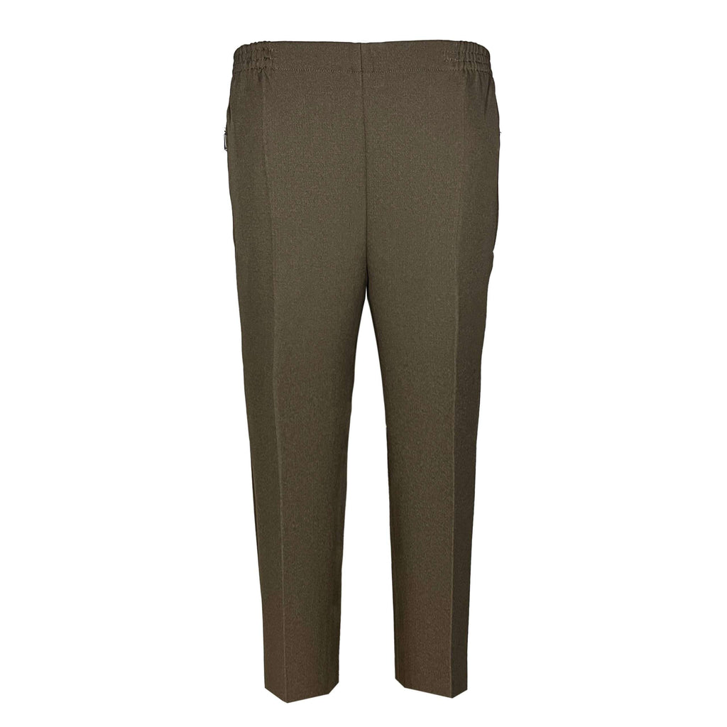 ALICA pantalon kaki - Gevoerd