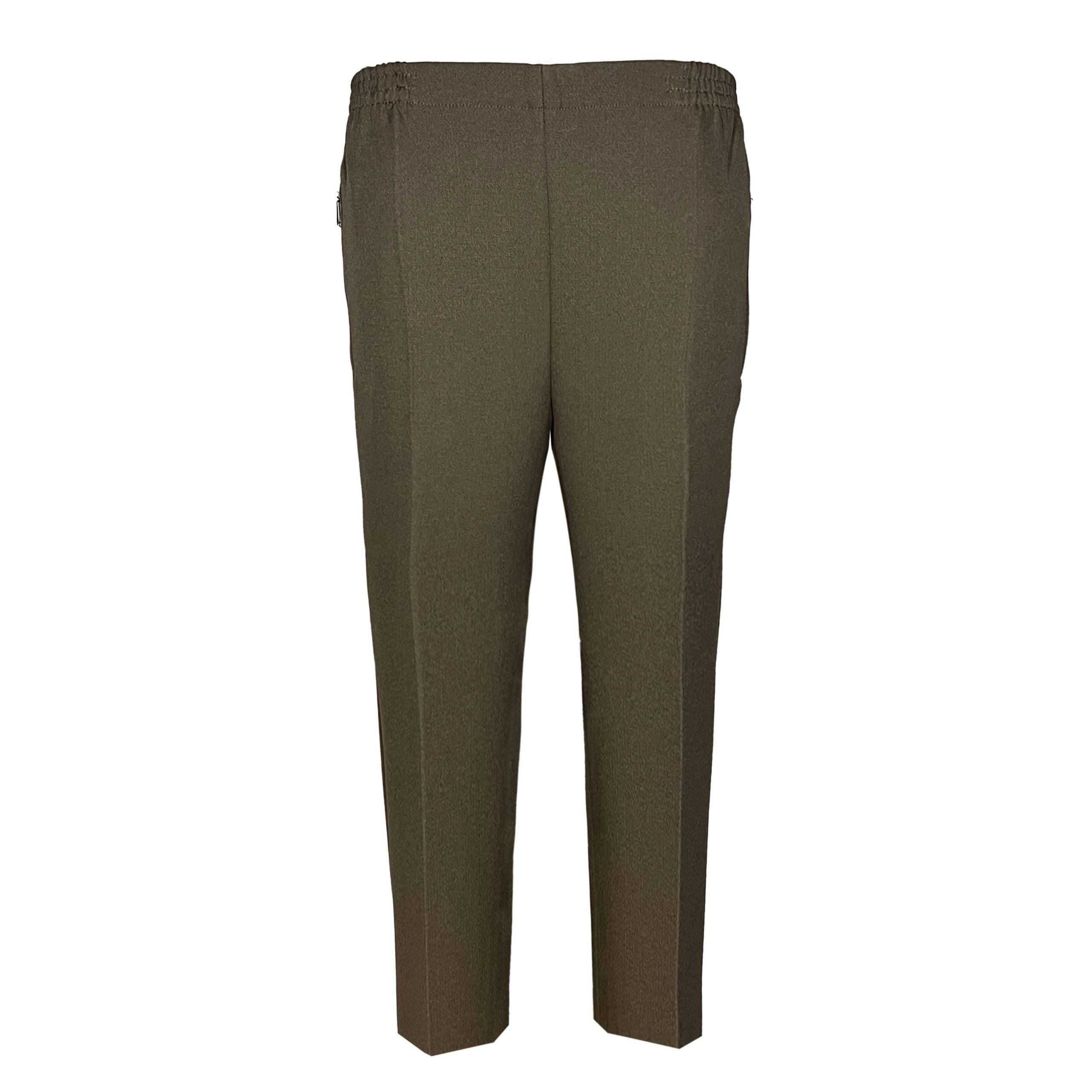 ALICA pantalon kaki - Gevoerd