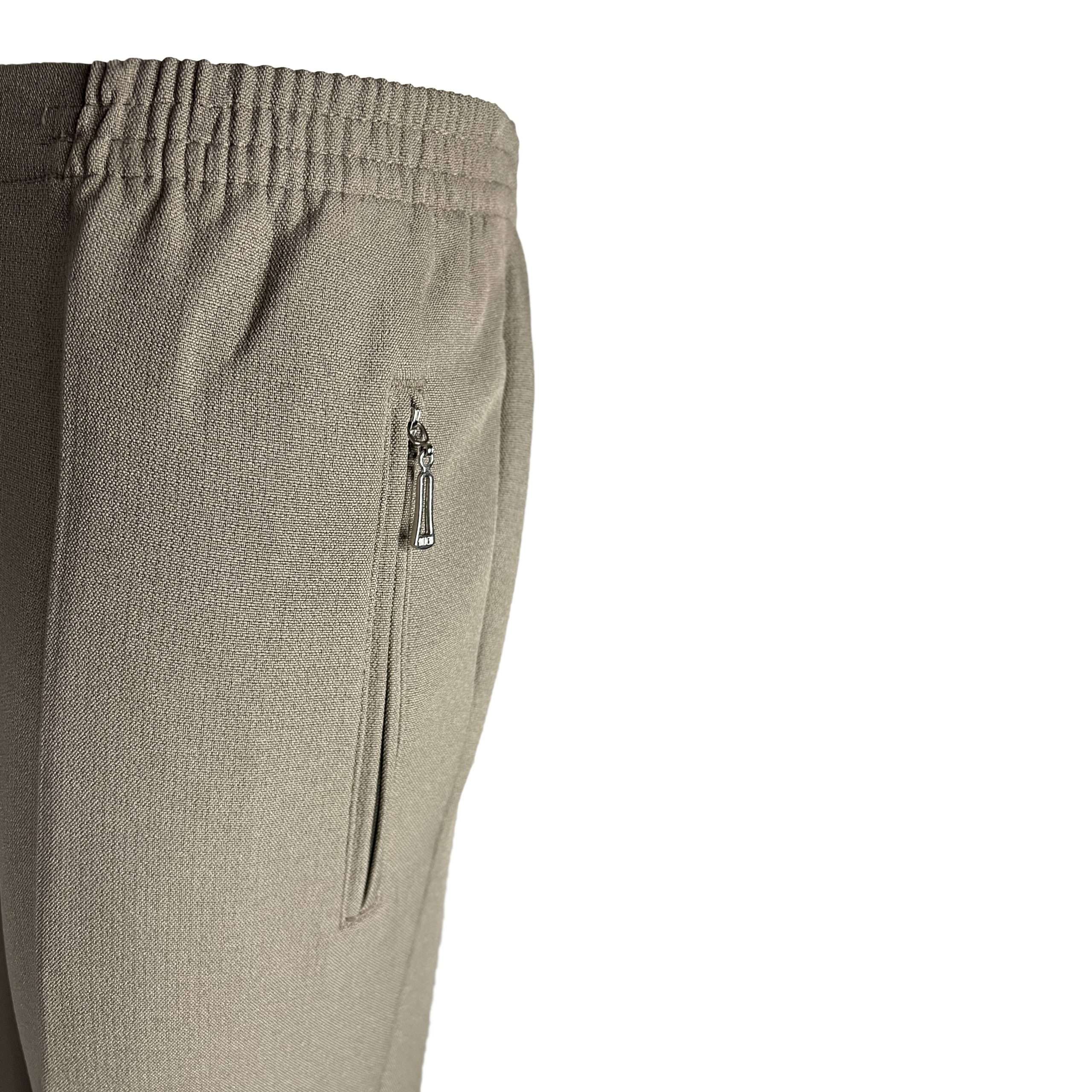 ALICA pantalon kaki - Gevoerd
