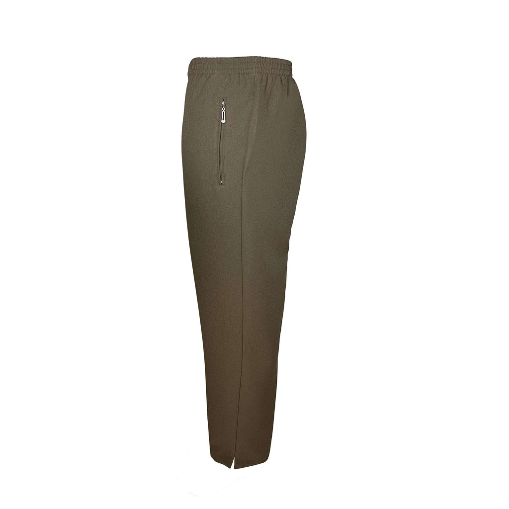 ALICA pantalon kaki - Gevoerd