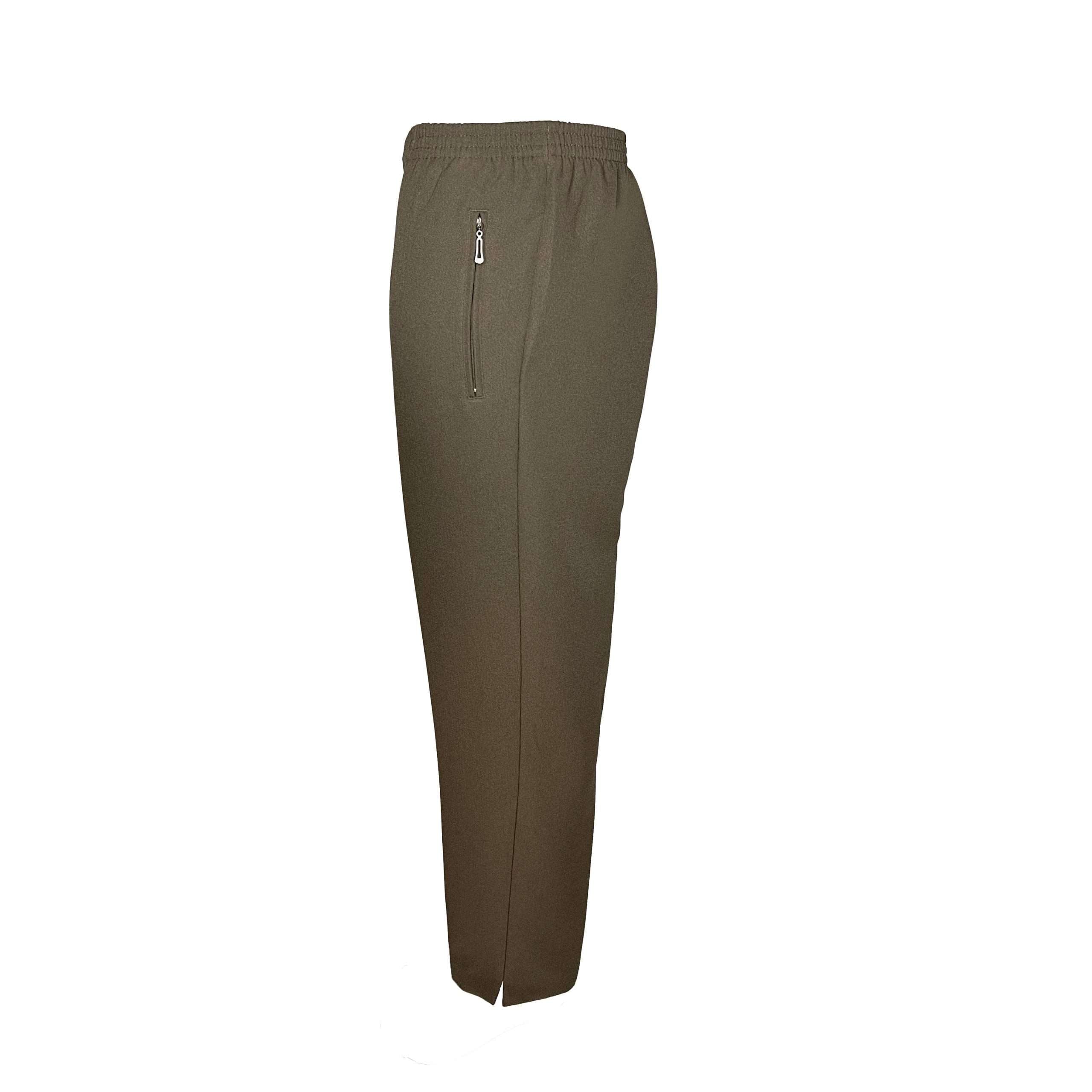 ALICA pantalon kaki - Gevoerd