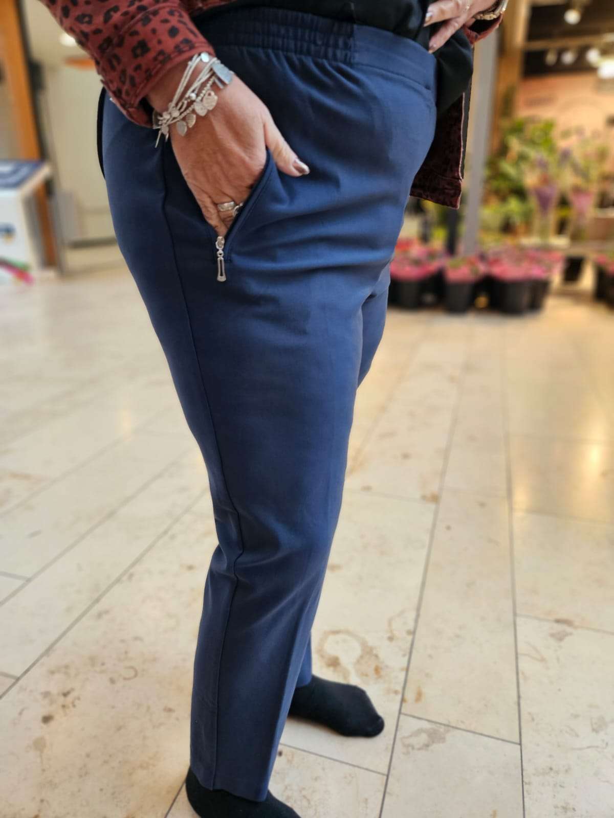 ALICA Pantalon stretch winter- Donkerblauw