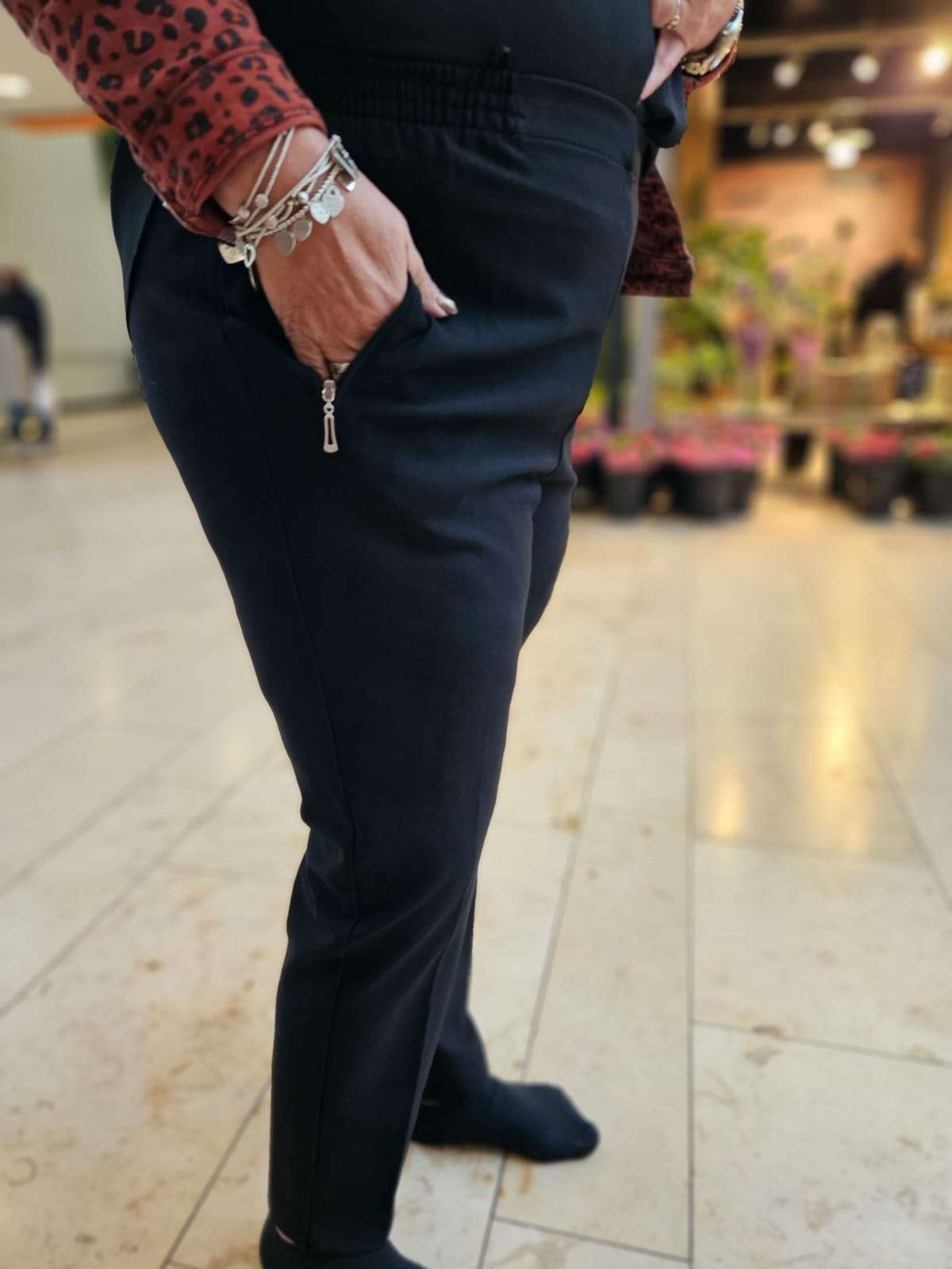 ALICA Pantalon stretch winter- Zwart