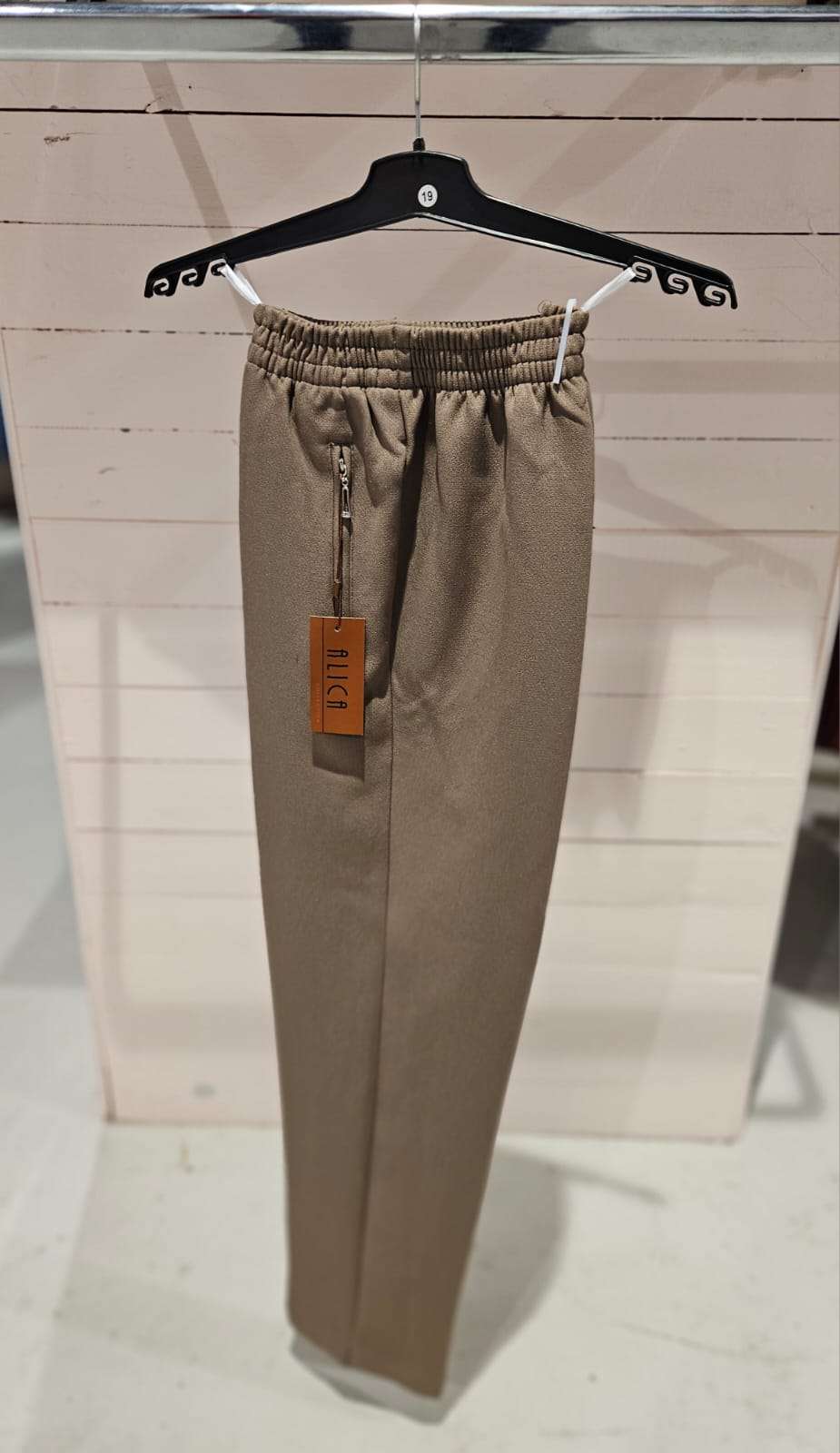 ALICA pantalon camel bruin - Gevoerd