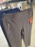 Alica Premium Winterpantalon kakigroen met elastische band en ritszakken – Van Klasse Mode