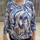 Comfortabele dames blouson 3/4e mouwen met elastische zoom: viscose met rek | maten S‑3XL, wasbaar op 40 °C. Bestel jouw Van Klasse favoriet vandaag.