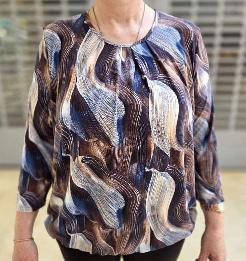 Comfortabele dames blouson 3/4e mouwen met elastische zoom: viscose met rek | maten S‑3XL, wasbaar op 40 °C. Bestel jouw Van Klasse favoriet vandaag.