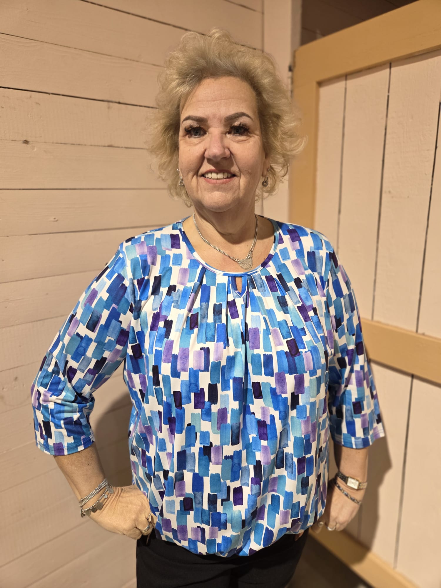 Blouson driekwart mouw met elastiek - Kobaltblauw Ara