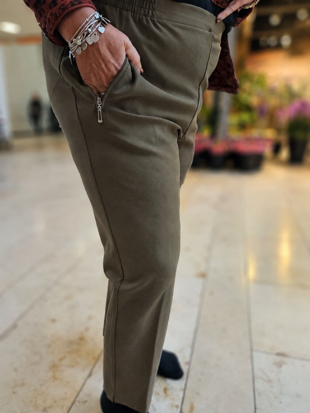 ALICA Pantalon stretch winter- Kakigroen