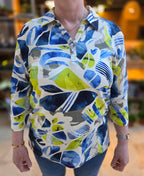 Marinello Polo driekwartmouw - Blauw Sofie