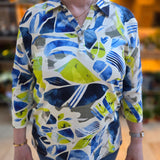 Marinello Polo driekwartmouw - Blauw Sofie