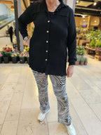 Tregging/Comfort broeken S/M t/m 5XL/6XL Miss Angelia Zebra Flair/Flared