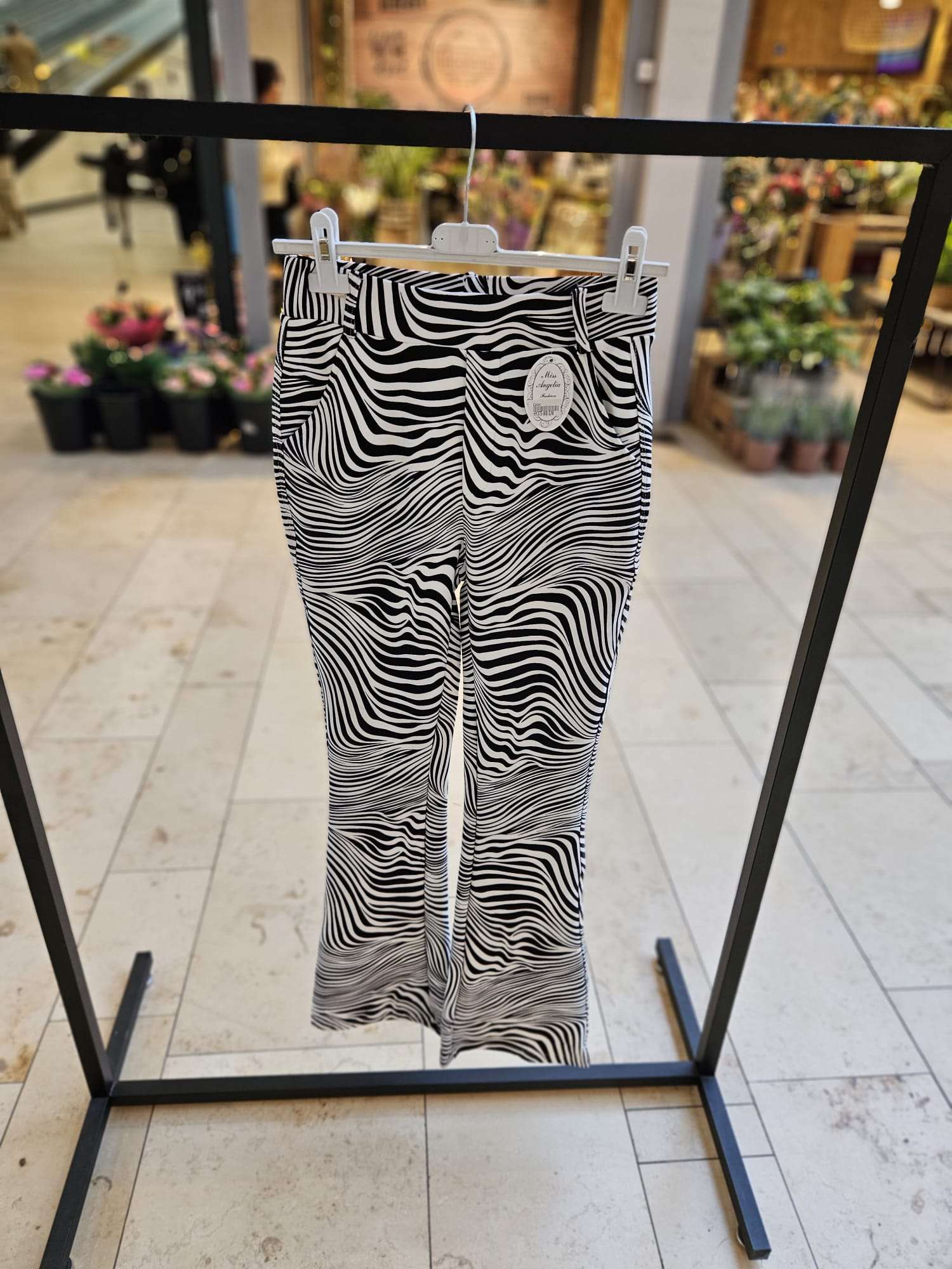 Tregging/Comfort broeken S/M t/m 5XL/6XL Miss Angelia Zebra Flair/Flared