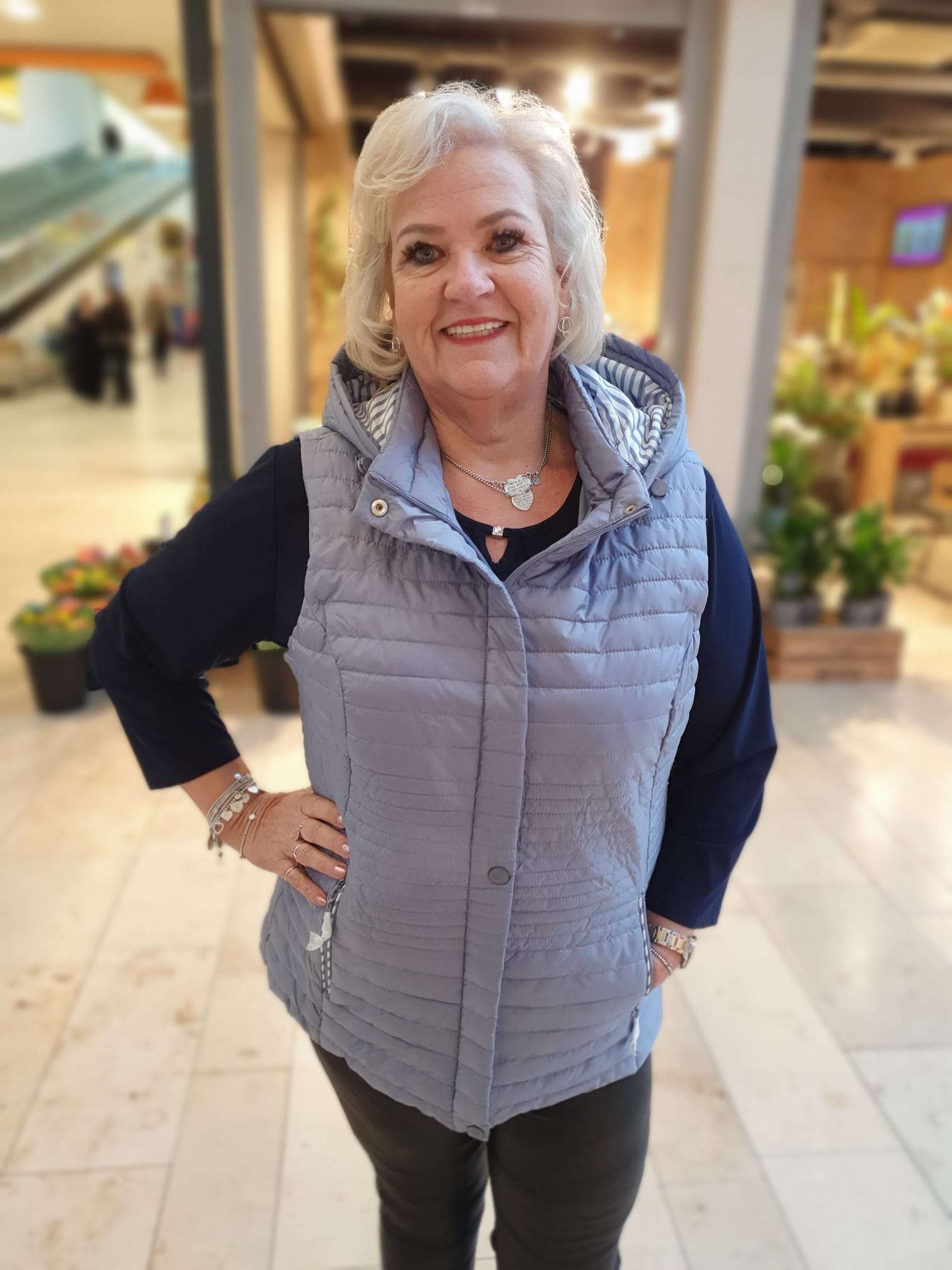 Bodywarmer gewatteerd - Lichtblauw AN32