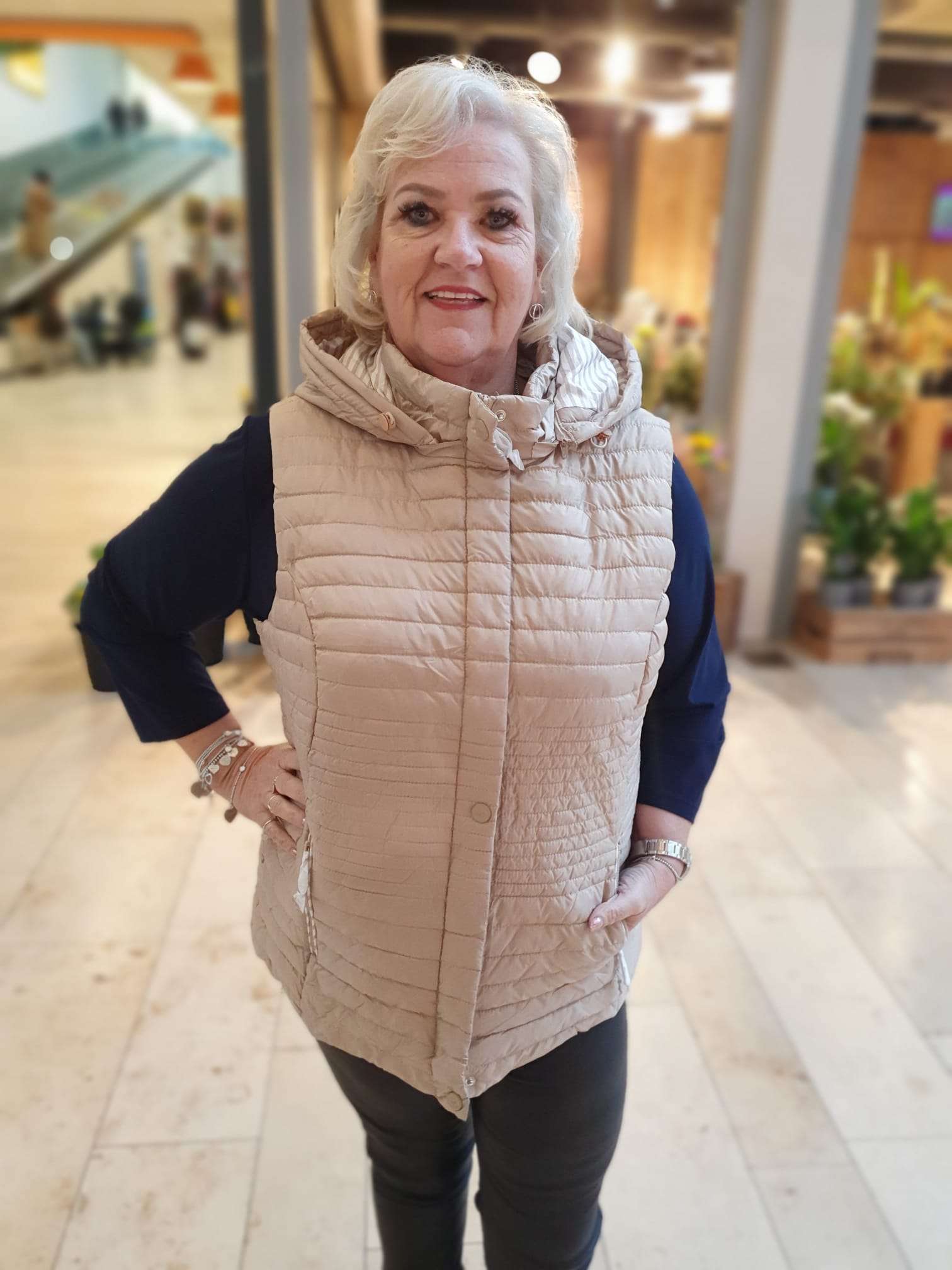 Bodywarmer gewatteerd - Beige/camel AN32