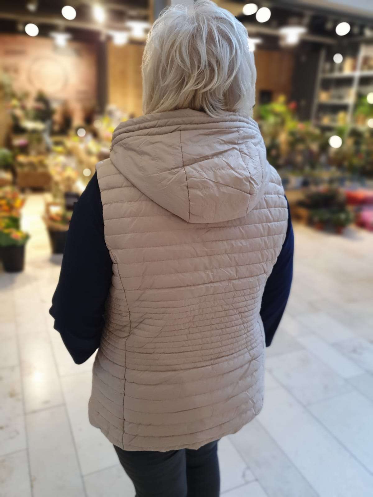 Bodywarmer gewatteerd - Beige/camel AN32