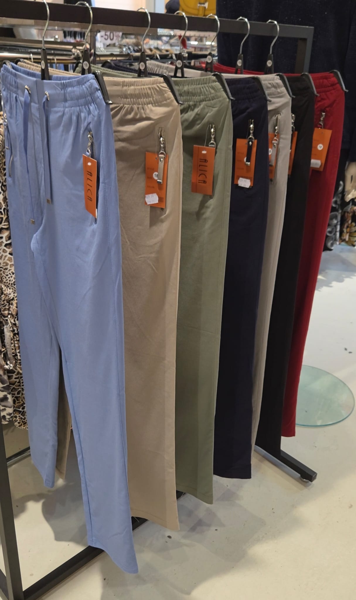 ALICA Pantalon stretch met aantrekkoord - 7 kleuren
