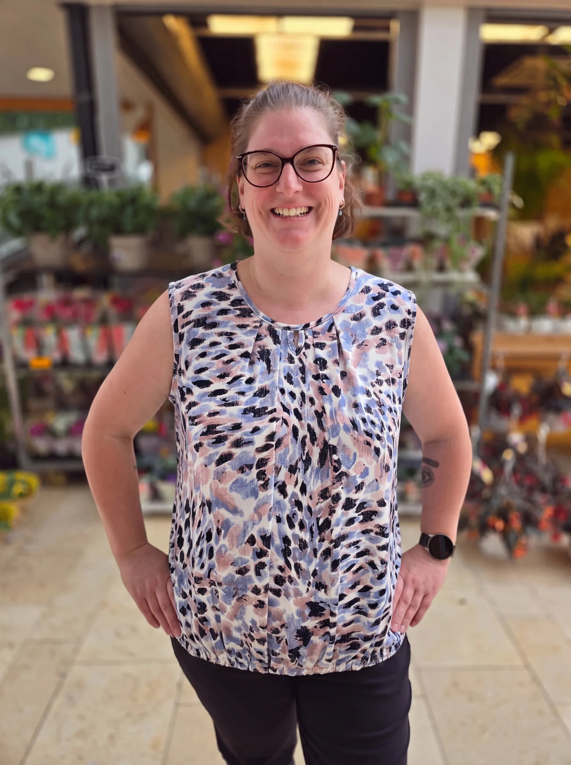 Hempje met elastiek - Panter Jeansblauw
